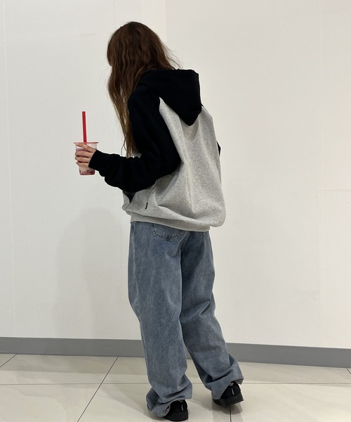 パーカー 「UNISEX」NASTYKICK／Pitchyラグランフーディー（ウラケ）2112936 レディース メンズ セール】【UNISEX】NASTYKICK／Pitchyラグランフーディー