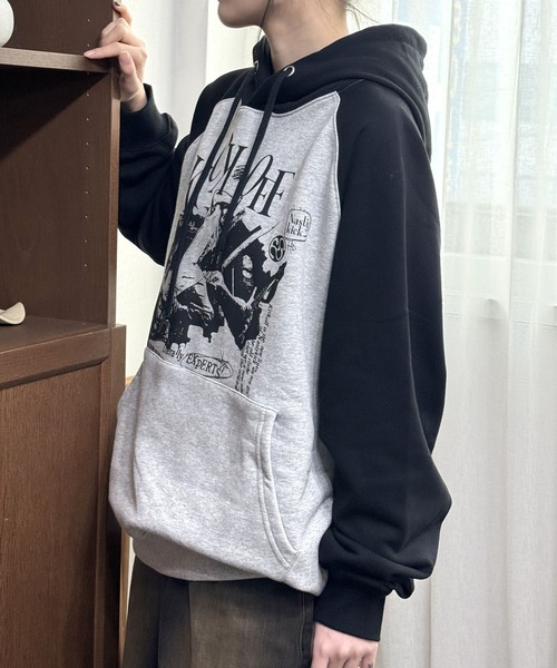 パーカー 「UNISEX」NASTYKICK／Pitchyラグランフーディー（ウラケ）2112936 レディース メンズ セール】【UNISEX】NASTYKICK／Pitchyラグランフーディー
