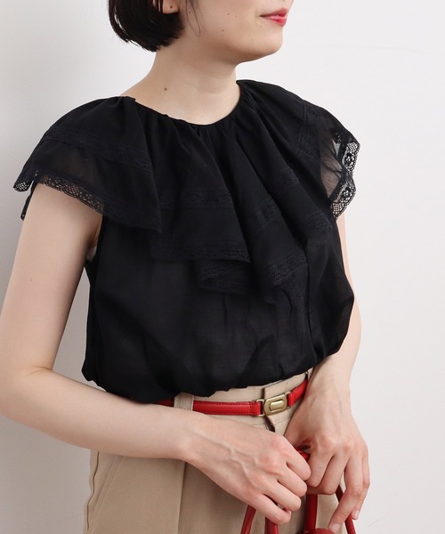 Dot＆Stripes CHILD WOMAN ブラウス シャツ 80ボイルレース