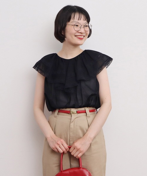 Dot＆Stripes CHILD WOMAN ブラウス シャツ 80ボイルレース