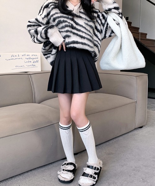 REMUR スカート プリーツミニスカート インナーパンツ付き