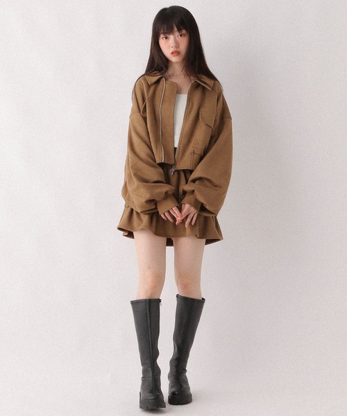 Heather WZIPショートブルゾン 146960 WZIPショートブルゾン 146960（ブルゾン）｜Heather（ヘザー）の