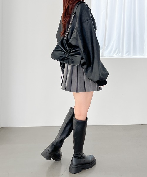 Heather ブルゾン アウター WZIPショートブルゾン 146960