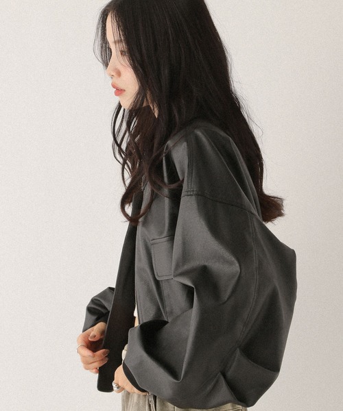 Heather ブルゾン アウター WZIPショートブルゾン 146960