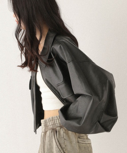 Heather WZIPショートブルゾン 146960 Heather ブルゾン アウター WZIPショートブルゾン 146960