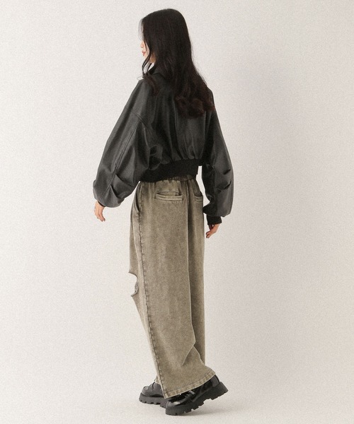 Heather ブルゾン アウター WZIPショートブルゾン 146960