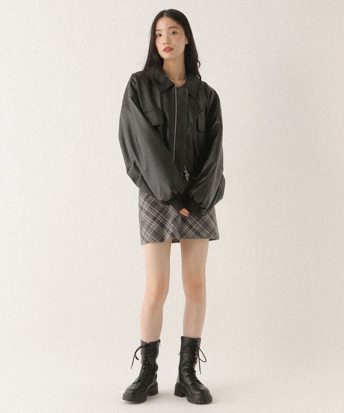 Heather ブルゾン アウター WZIPショートブルゾン 146960