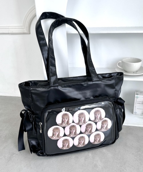 ❤ゆめ❤ ハンドメイド バッグ トート Loueme トートバッグ メニーリボン推し活トートバッグ