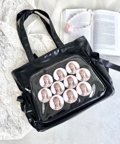 Loueme トートバッグ メニーリボン推し活トートバッグ レディース