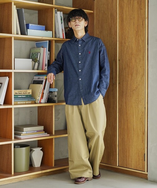 Ralph Lauren　デニムシャツ　90ｓ　刺繍　ワンポイント　赤ポニー 132737_12_l.webp