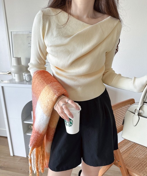 大人気新作?上品肌魅せ！オシャレ魅せ！デザインニットZ