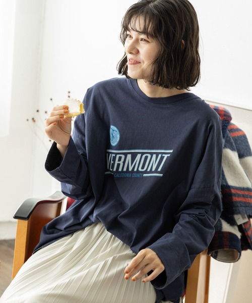niko and… tシャツ アソートロゴ BIGTシャツ レディース
