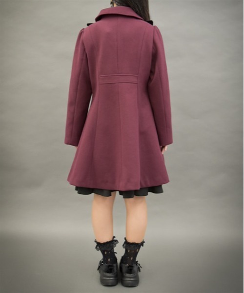 axes femme POETIQUE ステンカラーコート コート ブロッキングフリル