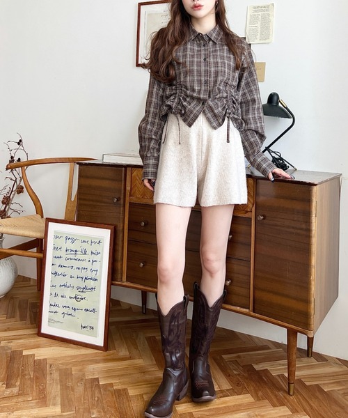 moment+ パンツ ショート丈ニットパンツ レディース : ZOZOTOWN