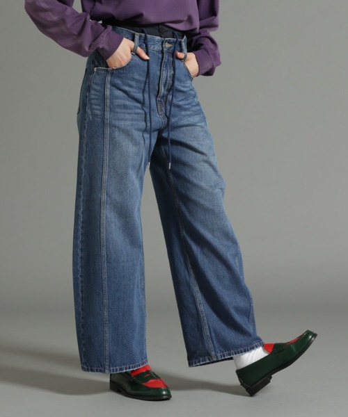 国内発送☆AVIREX☆W WAIST DENIM PANTS/ AVIREX ジーンズ デニム デニムパンツ 「Belle LINE」W WAIST