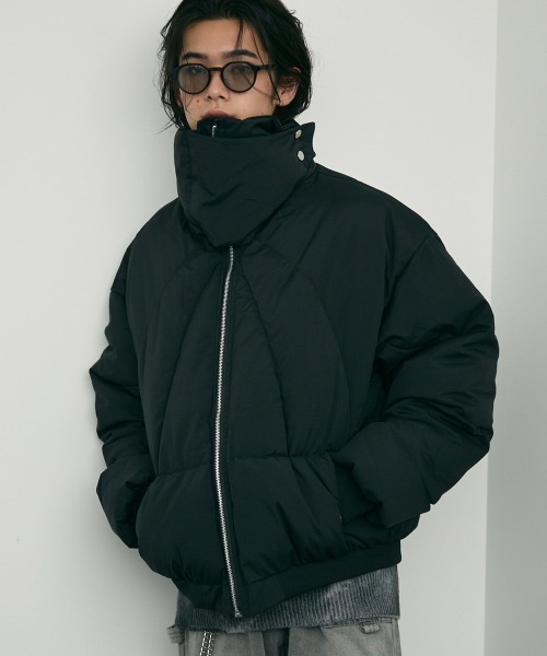 BLACKUP ショーボンハイネックファージャケット BLACKUP｜ブラック