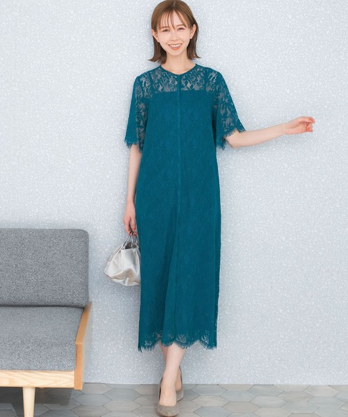 URBAN RESEARCH ROSSO 半袖 ワンピース グリーン URBAN RESEARCH ROSSO 「URBAN ROSSO」 半袖ワンピース FREE