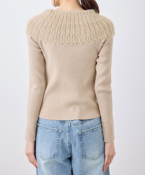 ROPE' PICNIC（ロペ ピクニック） ニット セーター 襟フェザーオフ