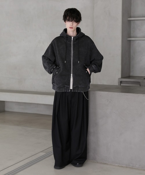 ASTRONOMY パーカー ピグメントスウェットハイネックボリュームフード