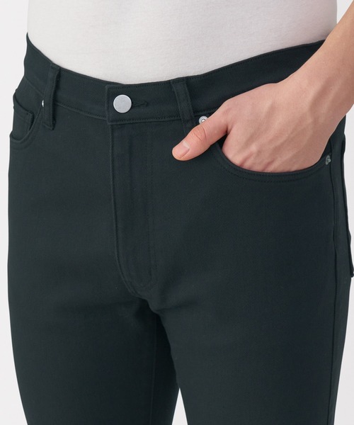 無印良品（MUJI） ジーンズ 紳士 ストレッチデニムスリムパンツ 黒