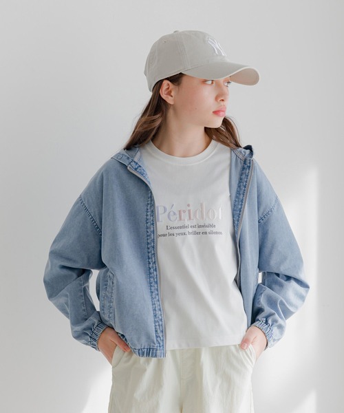 DOUBLE STANDARD CLOTHING フロントリボンパーカー 緑 DOUBLE ただよう STANDARD CLOTHING フロントリボンパーカー 緑
