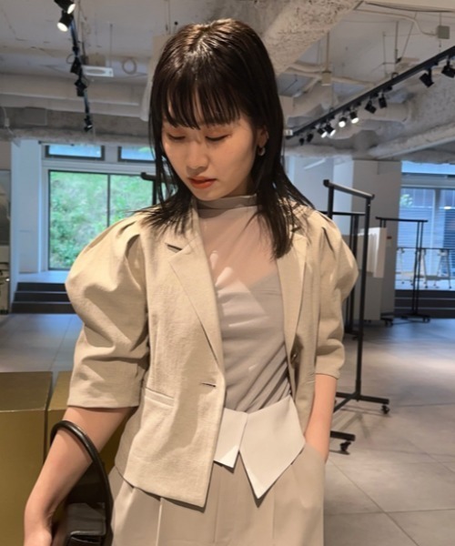 FRAY.ID フレイアイディー◇薄手 テーラードジャケット ベージュ