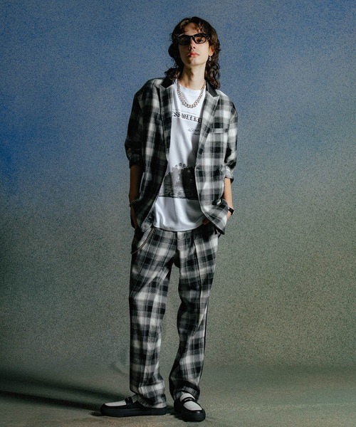 CRIMIE（クライミー） パンツ JAX SUIT TROUSERS CHECK メンズ