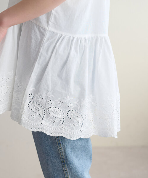 ブラウス シャツ 「今っぽ最旬トップス」「umm.」刺繍キャミチュニック レディース Discoat ブラウス シャツ 「今っぽ最旬トップス」「umm.」刺繍