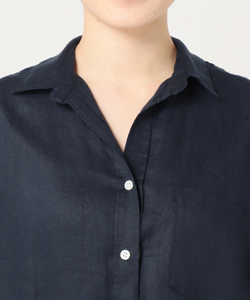 すっちゃんです★美品★23SS フレンチリネンレギュラーカラーシャツ JOURNAL STANDARD relume ブラウス シャツ 「手洗い可能」大人な