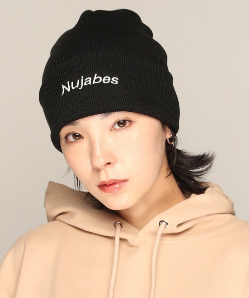 YEN TOWN MARKET ニット帽 ニットキャップ 「Nujabes」ヌジャベス ロゴ