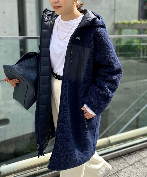 TAION（タイオン） ダウンコート M ネイビー レディース : ZOZOTOWN