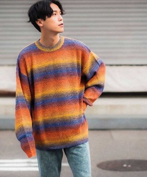 「improves」 「HALHAM」長袖ニット LARGE グリーン メンズ_画像9