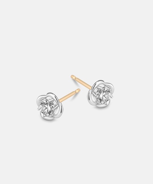 ピアス 「メトロシティ」ラローサ14Kホワイトピアス レディースの画像