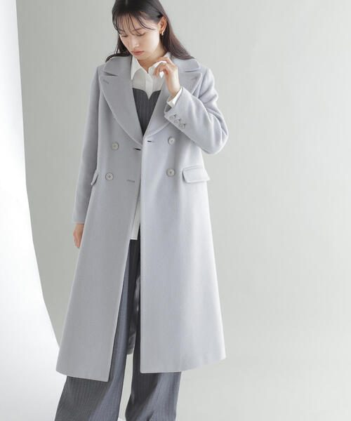 「NATURAL BEAUTY BASIC」 チェスターコート SMALL グレー レディース_画像3