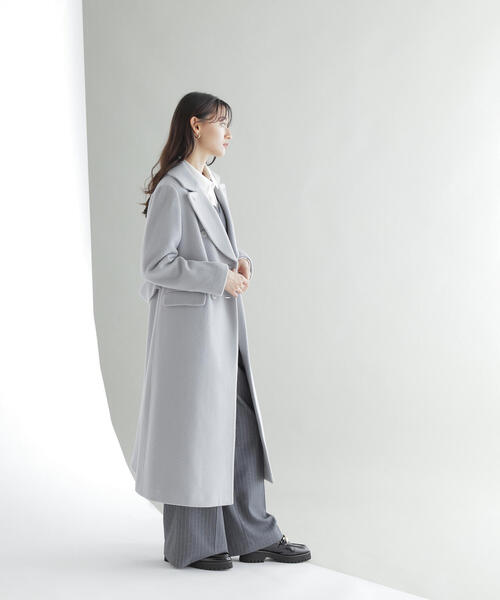 「NATURAL BEAUTY BASIC」 チェスターコート SMALL グレー レディース_画像4