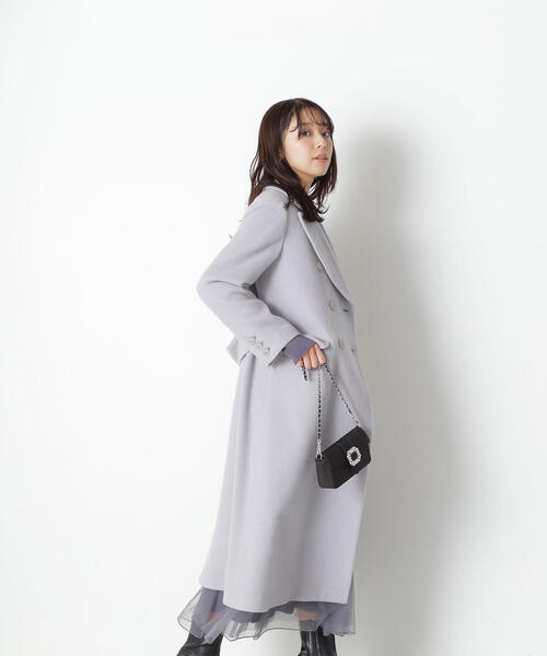 「NATURAL BEAUTY BASIC」 チェスターコート SMALL グレー レディース_画像8