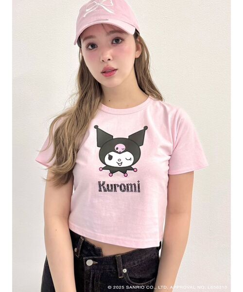 tシャツ 「メロクロコラボ」WINK KUROMI TEE レディース