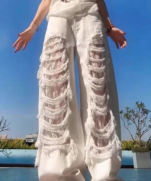CANVAS+ ワイドパンツ ジーンズ デニム デニムパンツ 「CANVAS+
