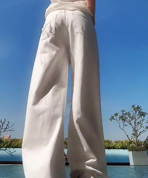 CANVAS+ ワイドパンツ ジーンズ デニム デニムパンツ 「CANVAS+
