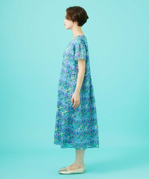 Jocomomola（ホコモモラ） ワンピース Verde esmeralda リネンプリント