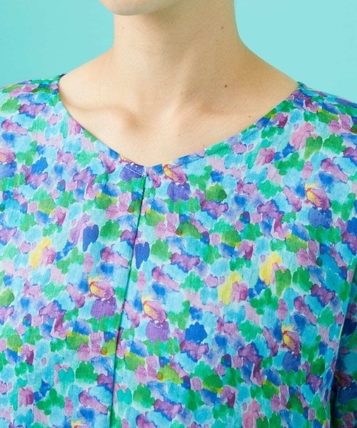 Jocomomola（ホコモモラ） ワンピース Verde esmeralda リネンプリント