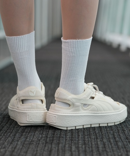 PUMA★PLATFORM UP WMS★プラットフォーム★メタリック★厚底 PUMA スニーカー PUMA/プーマ レディース サンダル 厚底 軽量