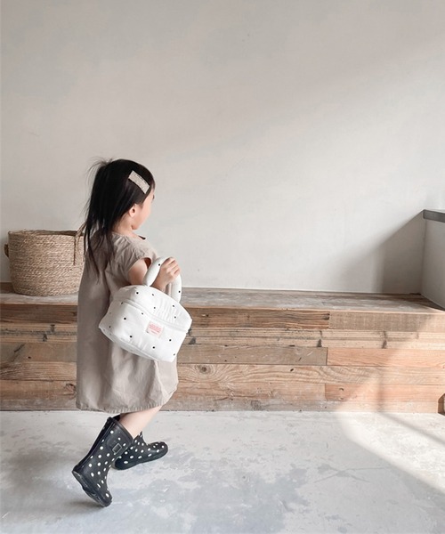 「aimoha」 「KIDS」ノースリーブワンピース 130 ライトベージュ キッズ_画像5