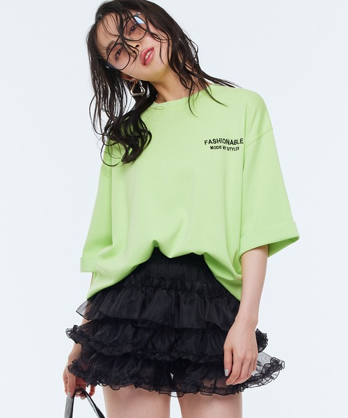 tシャツ 「Narcissus」リラックスステッチTシャツ レディース Narcissus tシャツ 「Narcissus」リラックスステッチTシャツ