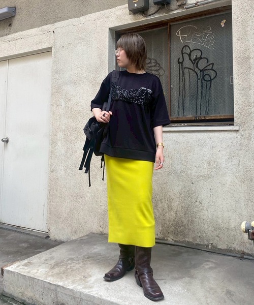 tシャツ 「Narcissus」リラックスステッチTシャツ レディース Narcissus tシャツ 「Narcissus」リラックスステッチTシャツ