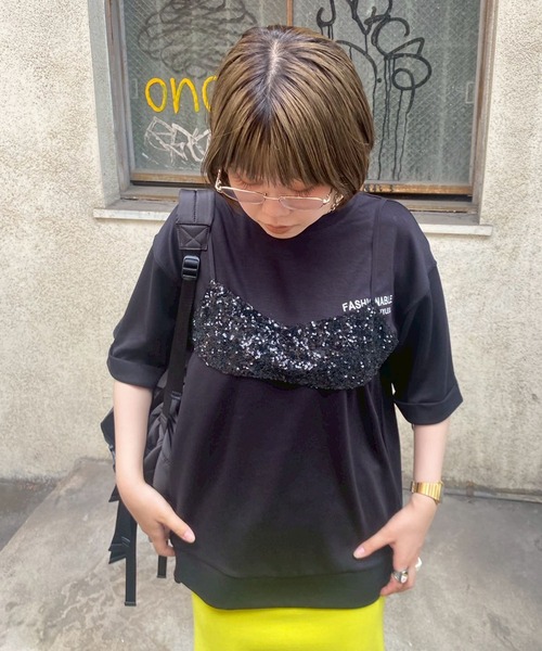 tシャツ 「Narcissus」リラックスステッチTシャツ レディース Narcissus tシャツ 「Narcissus」リラックスステッチTシャツ