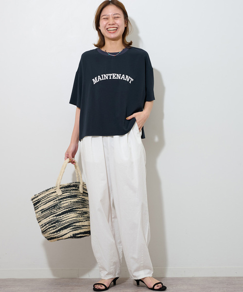 JOURNAL STANDARDレリューム 2WAYジョーゼットロゴTEE 追加》2WAYジョーゼットロゴTEE（Tシャツ/カットソー）｜JOURNAL