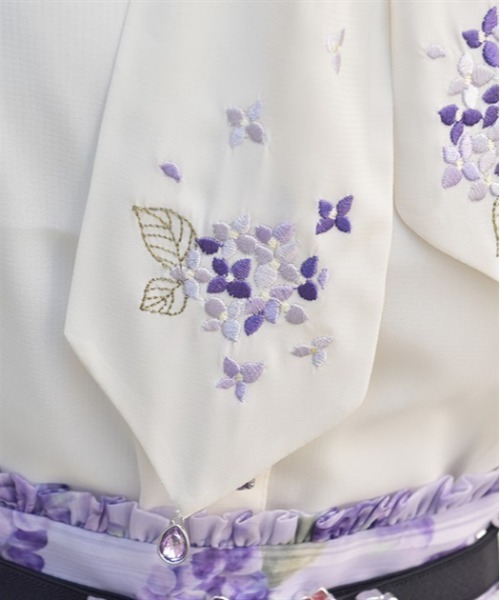 ブラウス シャツ 紫陽花刺繍リボンブラウス レディース axes femme ブラウス シャツ 紫陽花刺繍リボンブラウス