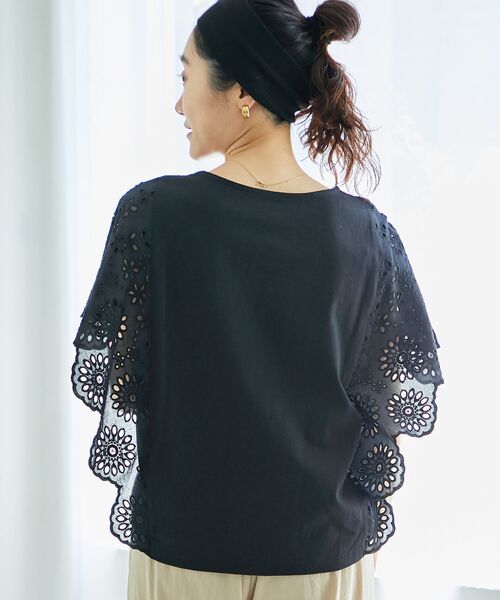 le.coeur blanc（ルクールブラン） tシャツ 「手洗い可能」スカラップ