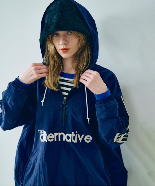 美品 RNA ボリュームトラックジャケット ライトブルゾン オーバーサイズ Shinzone｜バイカラー トラックジャケット ライトアウター BICOLOR